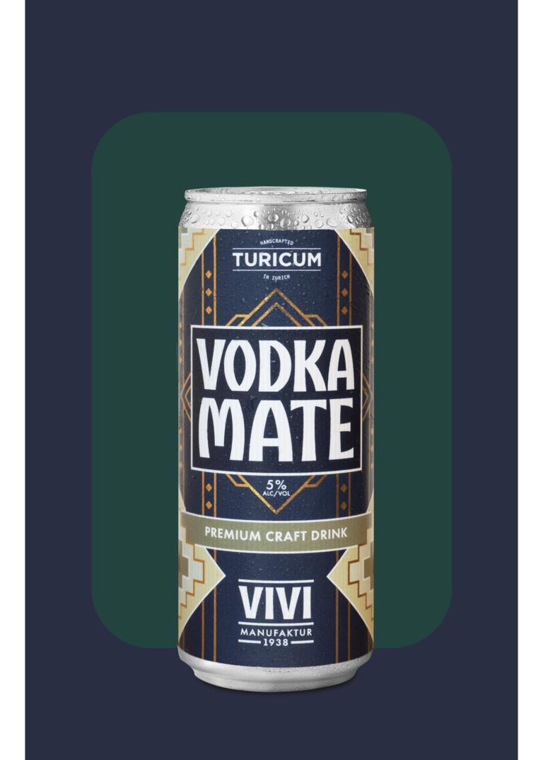 Vodka Mate Dose mit einzigartigem Vivi Mate Design und Gold