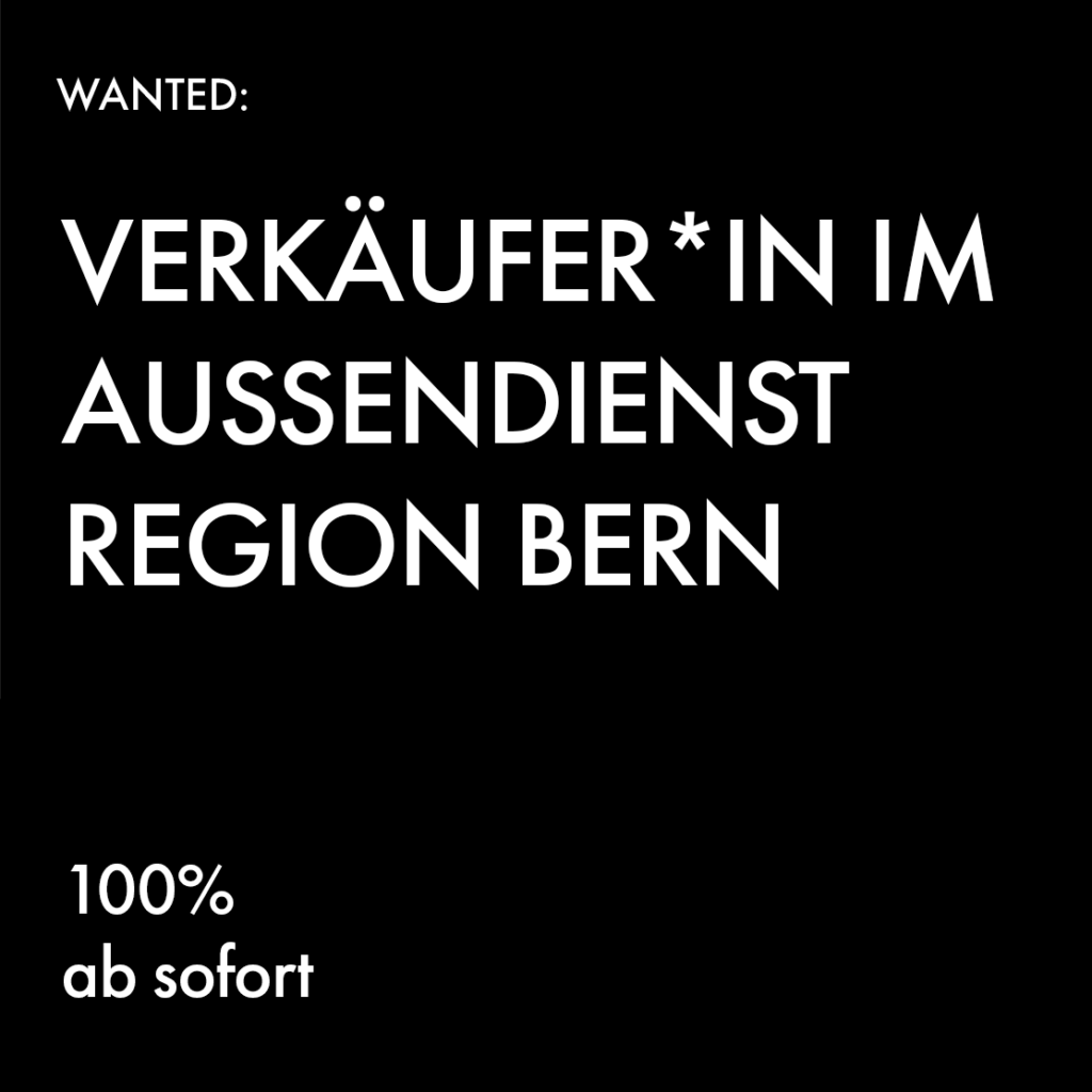 Verkäufer*in im Aussendienst Region Bern